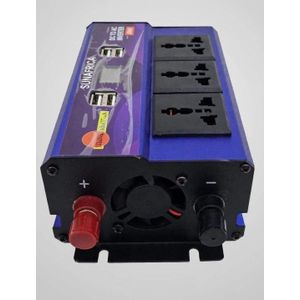 Convertisseur SUNAFRICA SA-3701 300W-DC 12V a AC 220V-3PRISES +4USB+Ecran LED