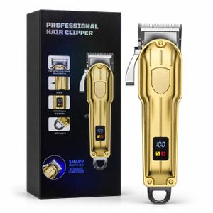 Tondeuse professionnelle sans fil rechargeable USB avec écran LED