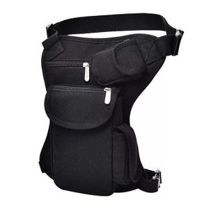 SAC JAMBIÈRES DE MOTO CUISSIERE JAMBE SAC A BANDOULIERE EN TOILE POUR HOMMES, SACOCHE DE TAILLE DECONTRACTEE, BANANE DE HANCHE, MILITAIRE, VOYAGE, MULTI-USAGES, CYCLISME, TACTIQUE RANDONNEE MOTO SPORT PLEIN AIR CAMPING JAMBE EQUITATION PECHE MOTARD