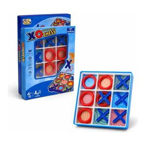 Jeu de Morpion XO Tic Tac Toe - Jeu de Société Éducatif et Stratégique pour Enfants et Famille - Plateau avec Boîte