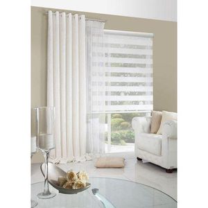 Store Zébra blanc 120 x 180 cm tissu largeur 120,9 cm polyester