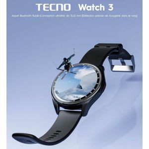 Tecno Montre Connectée Watch 3 – Écran 1.39" – Appels Bluetooth – Étanche IP68 – 110 Modes Sportifs