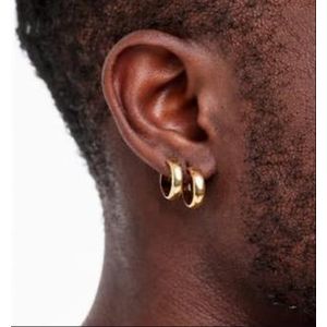 2paire de Boucle d'oreille mixte Oreille percée