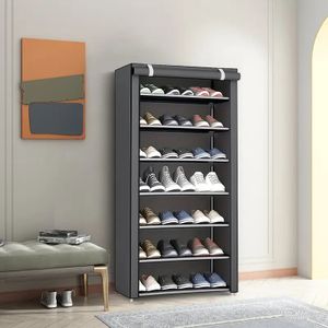 TIMBUTUS Dustproof Shoe Rack Organizer – 7-layer Storage Cabinet with Cover  (60 * 30 * 123cm)
