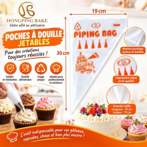 Poches A Douille Jetables Qualite Alimentaire Pack De 20 Pieces