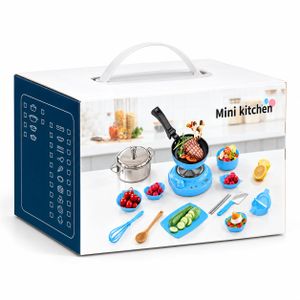 Mini Cuisine Électrique pour Enfant HY022 – Jeu de Dînette 22 Pièces avec Plaque de Cuisson