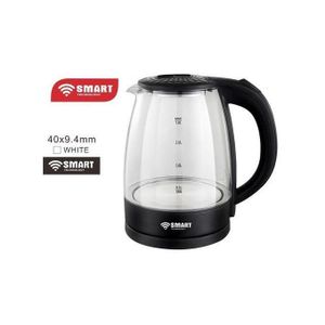 Smart Bouilloire Electrique -en Verre Transparent 1,8L-Blanc/ Garantie 3 Mois.