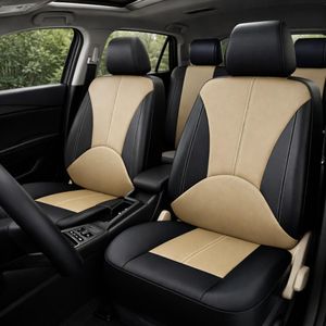 Absolu confort Housse de siège de voiture complet en simili Cuir de Couleur Beige Sable