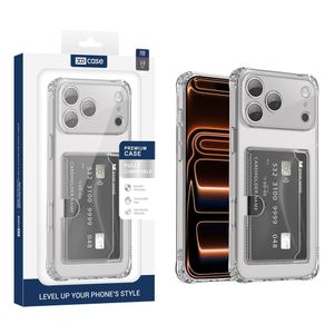 For iPhone 17 Pro TPU Card Slot Precision Hole Phone Case(Transparent)