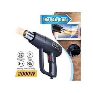 Décapeur Thermique Professionnel 2000W – Pistolet à Air Chaud Réglable à 2 Vitesses – Idéal pour Décapage Peinture, Gaine Thermo-rétractable, Dégivrage de Canalisation et Thermoformage HG