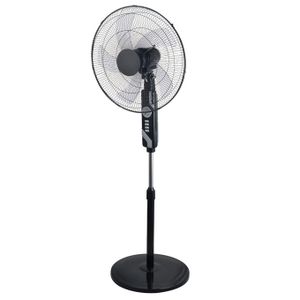 Nasco VENTILATEUR A PIED LF-SF18M – 18" / 450MM / 3 VITESSES / 5 HELICES / 220V / 50 W / NOIR - Garantie 1 Mois