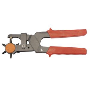 Outil de perforation de ceinture en cuir à 6 trous avec poignée moulée en plastique