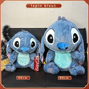 Grand Nounours En Peluche lapin bleut