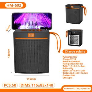Enceinte Bluetooth portable pour camping, récupération énergie lumineuse, basse renforcée, radio FM