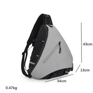 Mode Sac à Dos Antivol Triangulaire - Gris