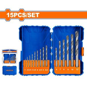 WADFOW WTD6515 Lot De 15 Forets HSS Pour Métal - Mèches De Perceuse  BV