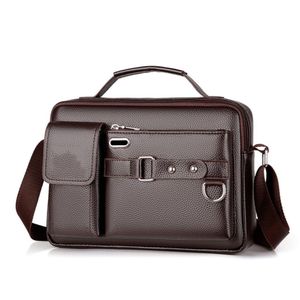 Sac bandoulière homme en cuir PU, sac bandoulière pour les déplacements professionnels