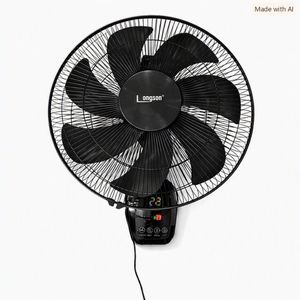 Longson  Ventilateur mural W331R – Puissant et pratique avec télécommande 18"