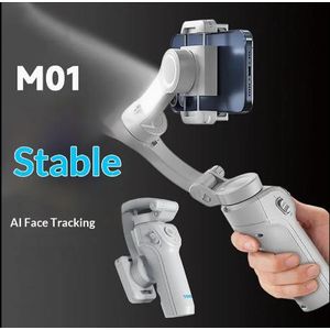 TOKQI Stabilisateur de Telephone de cardan M01 sur 3 axes, lumière de remplissage LED intégrée, et suivi intelligent de l'IA.t