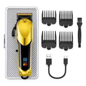  Tondeuse professionnelle sans fil rechargeable USB avec écran LED