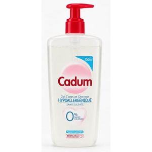 Gel Corps et Cheveux Hydratant CADUM Hypo allergénique 750ml Peaux Sèches, Sensibles et Réactives Importé De France 