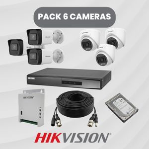 Hikvision KIT caméra surveillance 5 Mpx Audio , Vision nocturne tout en un