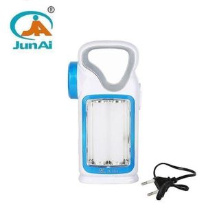 Lampe de secours solaire rechargeable et portable EASY E Kart 1934B avec lampe torche, panneau solaire, poignée, voyant lumineux et compatible avec les piles AA, pour une utilisation polyvalente.