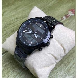 Skmei Montre De Luxe Pour Homme, En Acier, Analogique et Numerique - Noir