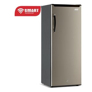 SMART TECHNOLOGY Congélateur Vertical Smart 190 Litres (STCD-348) – Design Argent Élégant avec 6 Tiroirs, Poignée raffinée, Système de Verrouillage par Clé, Grille à l'arrière et Garantie 12 Mois.