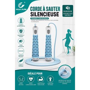 Corde à Sauter Silencieuse Réglable – Poignées Antidérapantes – Fitness & Cardio