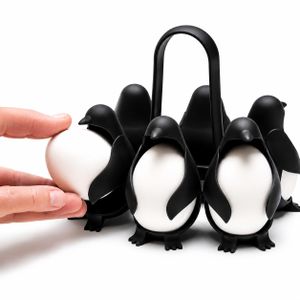 Egguins™ Porte-Œufs Pingouins pour 6 Œufs – Support de Cuisson, Conservation et Service – Accessoire de Cuisine Original et Idée Cadeau