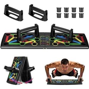 Planche de pompes multifonction (push-up board) utilisée pour l'entraînement physique à domicile.