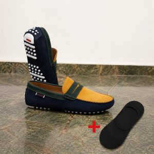 Geogra Chaussures Homme en Daim + 1 Chaussette Offerte