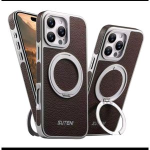 Coque iphone 14 pro Max marron suteni