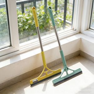 Brosse de nettoyage domestique à manche en plastique extensible facile à utiliser