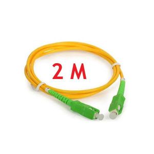Cable Fibre Optique 2 M , Jarretière Simplex Monomode  2 Mètres SC/APC SC/APC