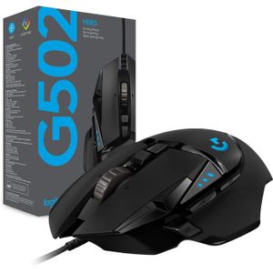Logitech Logi G G502 HERO Souris Gamer Filaire Haute Performance, Capteur Gaming HERO 25K, 25 600 PPP, RVB, Poids Ajustable, 11 Boutons Programmables, Mémoire Intégrée, PC/Mac - Noir