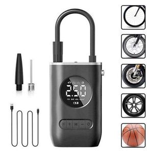 Pompe à air portable pour voiture, arrêt automatique, gonfleur de pneus sans fil rechargeable