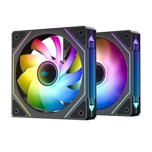 Lot de 2 ventilateurs de refroidissement avec contrôleur ARGB, refroidissement silencieux, adaptés au refroidissement des serveurs et des PC de jeu.