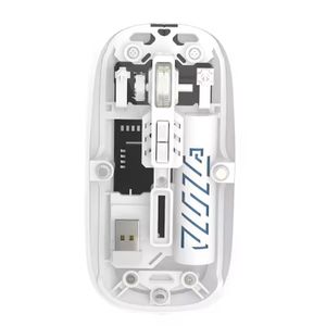 Bluetooth 2.4g souris sans fil double mode rechargeable ordinateur portable souris sans fil transparent portable rechargeable souris PC