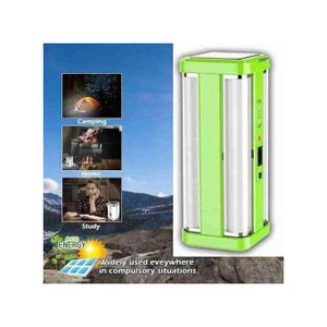 Lampe Solaire LED Rechargeable 2200 MAh, Interrupteur à Poussoir à 2 étapes