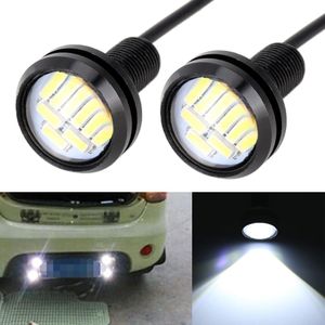 2W Car Auto Eagle Eyes Fog Light Turn Light with 12 SMD-4014 LED Lamps, DC 12V Cable Length: 55cm(White Light)