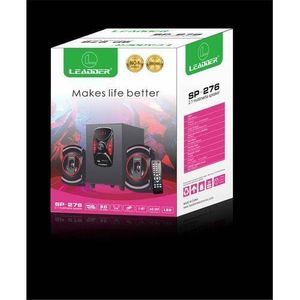 Leader Leadder Haut-Parleur Multimédia Bluetooth Woofer Sp-276 /Mp3 /Usb/Card + CLE USB OFFERTE
