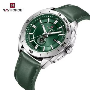 Naviforce Montre homme en similicuir Vert
