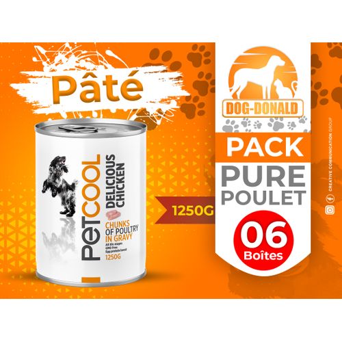 product_image_name-Dog Donald-Pack Pâté Petcool Poulet 1.250 Kg-1