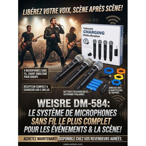 Generic PACK 4 MICROS SANS FIL RECHARGEABLES - image 3