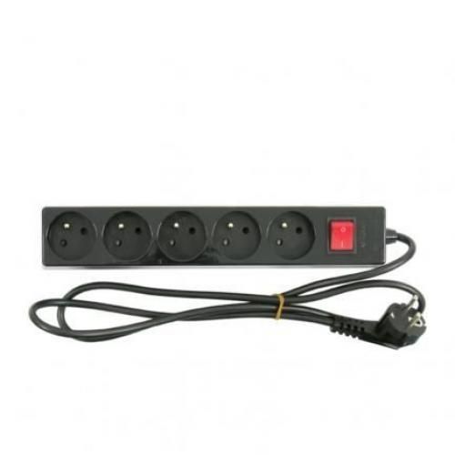 Generic Multiprise 5 Prises - 1.5 M - Noir