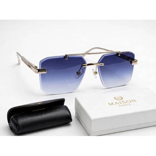 Generic Lunettes de soleil homme élégantes avec étui et chiffon - image 2