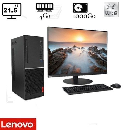 Lenovo PC Bureau Lenovo V50T-13IMB - Core I3 - 4GB - 1TB - 22'' - Prix pas  cher