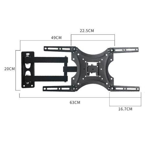 product_image_name-Generic-Support Mural TV Pivotant - LED/LCD/Plasma - 14'' à 55'' - Support Mural Tv 55 Pouces - Robot - Noir-3